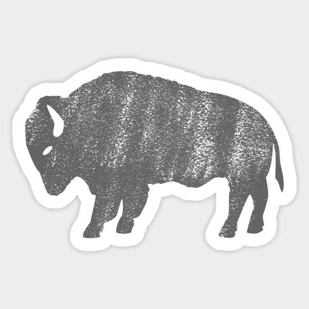 Distressed Buffalo American Bison Sticker by Brobocop